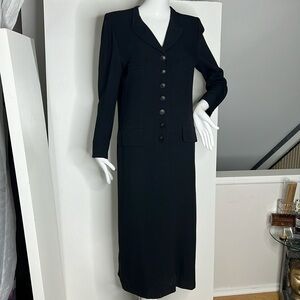 Sonia Rykiel Paris Sz 42 Long Fitted 1990’s Blazer Button Front Coat Jacket